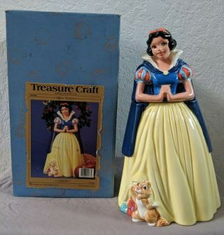 Vintage Disney Snow White Cookie Jar/canister Treasure Craft With Box