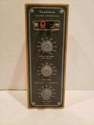 Vintage Heathkit Dc - 1 Decade Capacitor Condenser Capacitance Box -