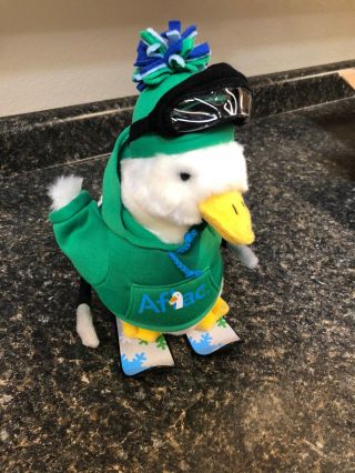 Aflac Plush,  Collectible Holiday Ski Duck,  12 Inch,  With Tags