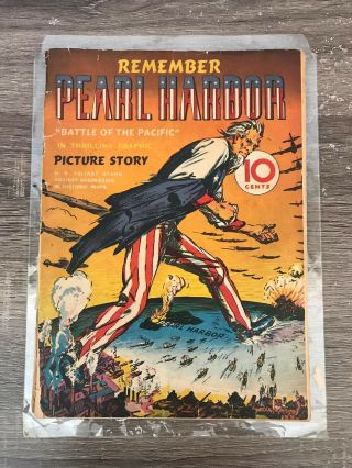 Remember Pearl Harbor: Smith & Street 1942 Uncle Sam Cover WWII Golden Age Comic 2