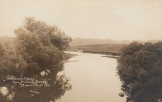 Rp: Spring Grove,  Illinois,  1900 - 10s ; Nippersink Creek From Bridge