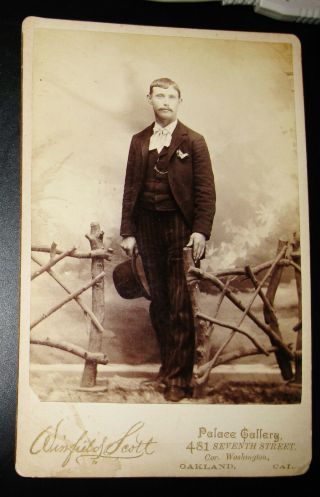 Cabinet Photo Of Handsome Dapper Young Man By Winfield Scott Oakland California