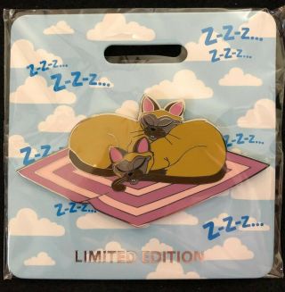 D23 Expo 2019 Wdi Mog Cat Nap Pin - Si & Am From Lady & The Tramp Le 300