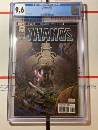 Thanos 13 Cgc 9.  6 (marvel 2018) 1st Cosmic Ghost Rider 1st Print