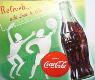 Vintage Coca - Cola School Book Cover Soda Bottle Advertising Sports 1952 Referee