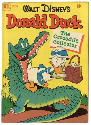 Donald Duck Four Color 348 Vf/nm 9.  0 Ow/white Pages Barks Cover Dell 1951
