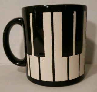 Vintage Waechtersbach Piano Keys Coffee Mug Cup W.  Germany Black White Keyboard