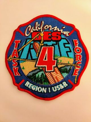 California Oes Task Force 4 Urban Search & Rescue Patch Region 1 Ca