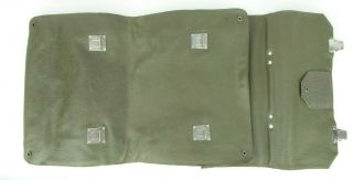 Vintage 1967 Swiss Army Military Homa Clasps Leather/Canvas Map Document Bag 2