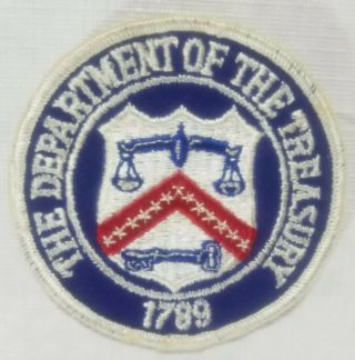 Vintage Department Of The Treasury Heavy Embroidered Uniform/ Hat Patch