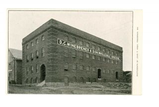 D.  C.  Winebrener & Son Grocers 103 S.  Carroll Frederick,  Maryland C 1908