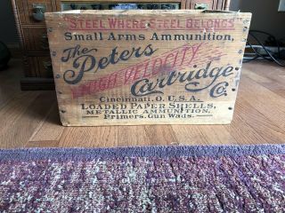 Vintage Peters Cartridge Wooden Crate/ Box 12 Gauge Shot Shell