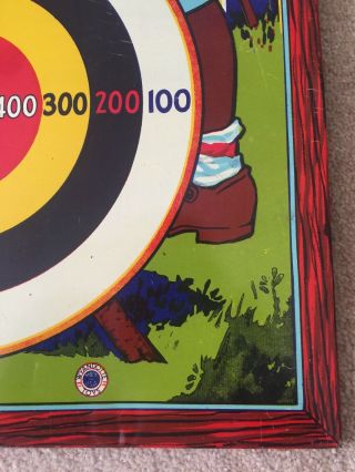 Vintage Little Black Sambo Wyandotte Dart Game Board Tin 3