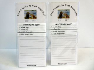 Chesapeake Bay Dog Retriever Magnetic Refrigerator List Pad Set Of 2 Pads Rcb - 4