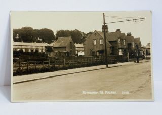 Rotherham Road,  Maltby Vintage Real Photo Postcard.  R.  Sneath.  Yorkshire