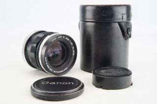 Vintage Canon Fl 35mm F/2.  5 Wide Angle Lens With Caps & Case V07
