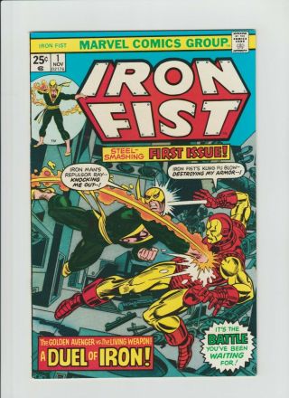 Iron Fist 1 (nov.  1975,  Marvel) Nm - (9.  2) Iron Fist Battles Iron Man