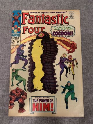 Fantastic Four 67 Vf First Appearence Of Adam Warlock Aka Him