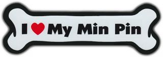 Dog Bone Magnet: I Love My Min Pin | Cars,  Refrigerators | Miniature Pinscher