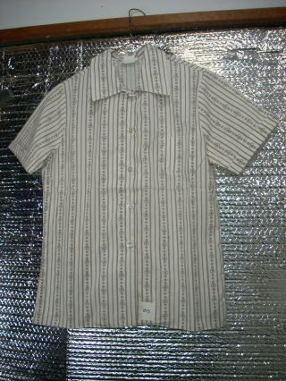 Vintage Brownie Girl Scout Shirt - Brownie Trefoil Stripes - Girls Size 14