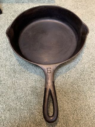 Old 13.  75” Long Griswold Cast Iron Skillet 6 No.  699 H Erie Pa 2 Lbs 13 0z. 2