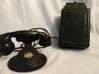Vintage Antique Western Electric Telephone With Ringer Box
