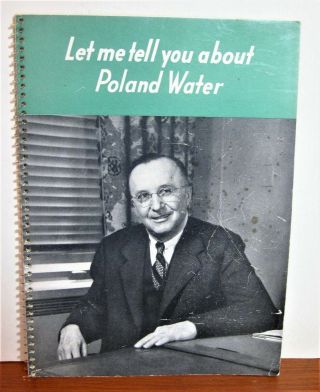 1944 Spiral Bound Book: History Poland Spring (water) Maine By Charles W.  Ricker
