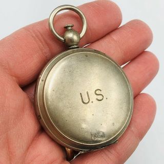 Vintage Ww2 Wittnauer Us Military Pocket Compass