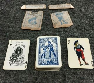 Vintage Fauntleroy " Dick " Mini Deck Of Playing Cards W/gold - Gilded Edges