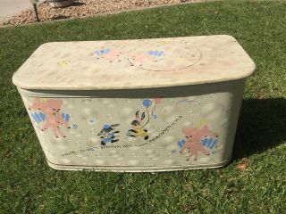 Rare Bunnies & Lambs Pearl Wick Gay Time Antique Vintage 1940’s Circus Toy Box