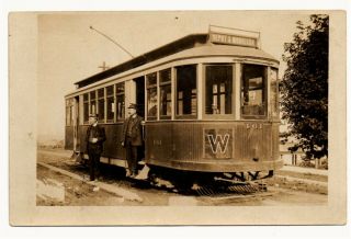 Rppc Postcard Morrison Streetcar Portland Or Electric Railway Trolley Car 1910s