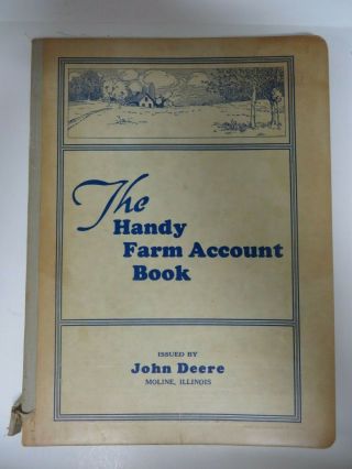 Vintage 1937 John Deere Handy Farm Account Book Ledger Handwrittten Expenses