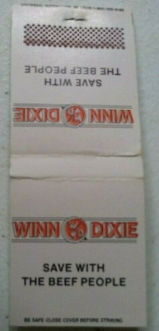 Winn Dixie Vintage Save With The Beef People Matchbook Unstruck
