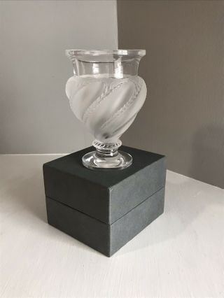 Vintage Lalique Lead Crystal Ermonville Art Deco Vase / Made In France
