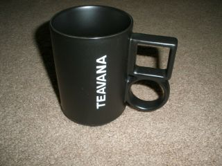 Teavana By Starbucks Coffee Tea Mug Cup Matte Dark Brown W/ Circle Square Handle