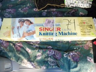 Vintage Singer Lk100 Knitting Machine In Open Box With Vhs