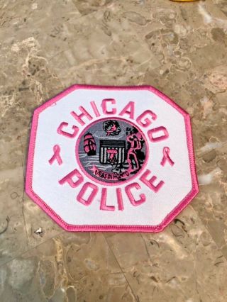 Chicago Il Illinois Pink Breast Cancer Awareness Police Patch