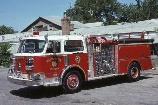 Haddonfield Nj 1983 American Lafrance Pumper - Fire Apparatus Slide