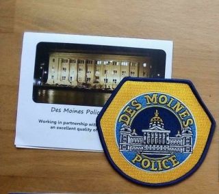 Patch Police Des Moines Iowa,  Presentation Folder Booklet