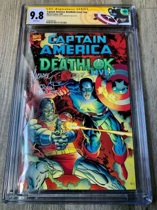Captain America : Deathlok Lives Nn Cgc 9.  8 Signed By Mike Zeck & John Beatty