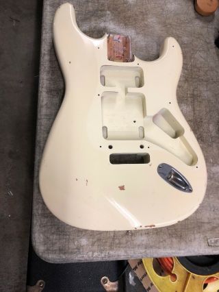 2003 Fender Squier Standard Series 70s Vintage White Stratocaster Body Luthier