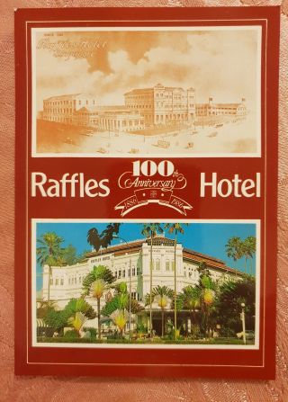 Raffles Hotel,  Singapore - 100th Anniversary - Vintage Postcard