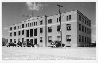 Rppc Real Photo Postcard Starr County Courthouse Rio Grande City Texas 1949 Tx