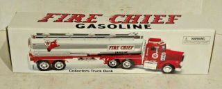 1997 Taylor Trucks Texaco Fire Chief Gasoline Toy Tanker Truck Coin Bank