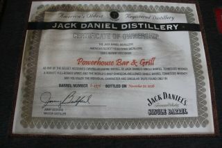 Jack Daniels Single Barrel Certificate of Ownership 2006 Jimmy Bedford 2