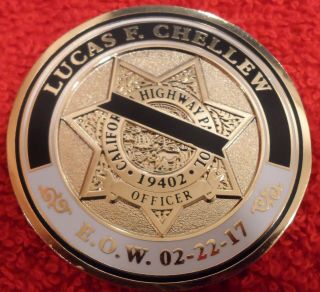 California Highway Patrol Officer Chellew Memorial Coin (ela Chp Lapd Police)