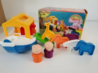 Vintage 1986 Tupperware Tuppertoys Noah’s Ark Toy Set Complete (r1)
