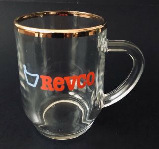 Vintage Revco Pharmacy Drug Store Advertising Mug Clear Glass Cup