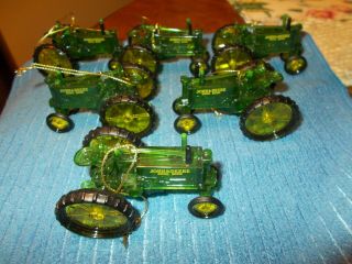 6 John Deere " General Purpose " Tractors Plastic 3 " Christmas Ornaments Ii