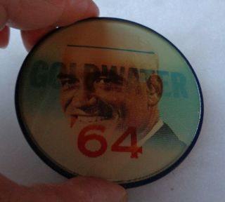 1964 Barry GOLDWATER ' 64 Presidential Campaign Pin Button Flasher 2